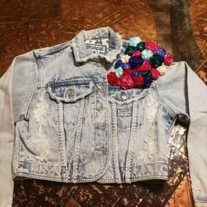 Vintage Late 80's Embellished Jordache Jean Jacket